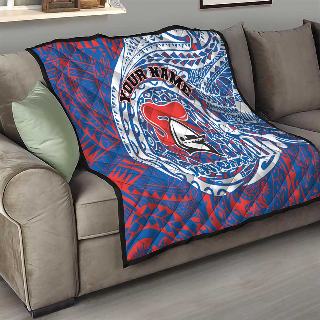 Personalized Newcastle Knights Quilt Polynesian Tribal Chest and Sleeve Tattoo