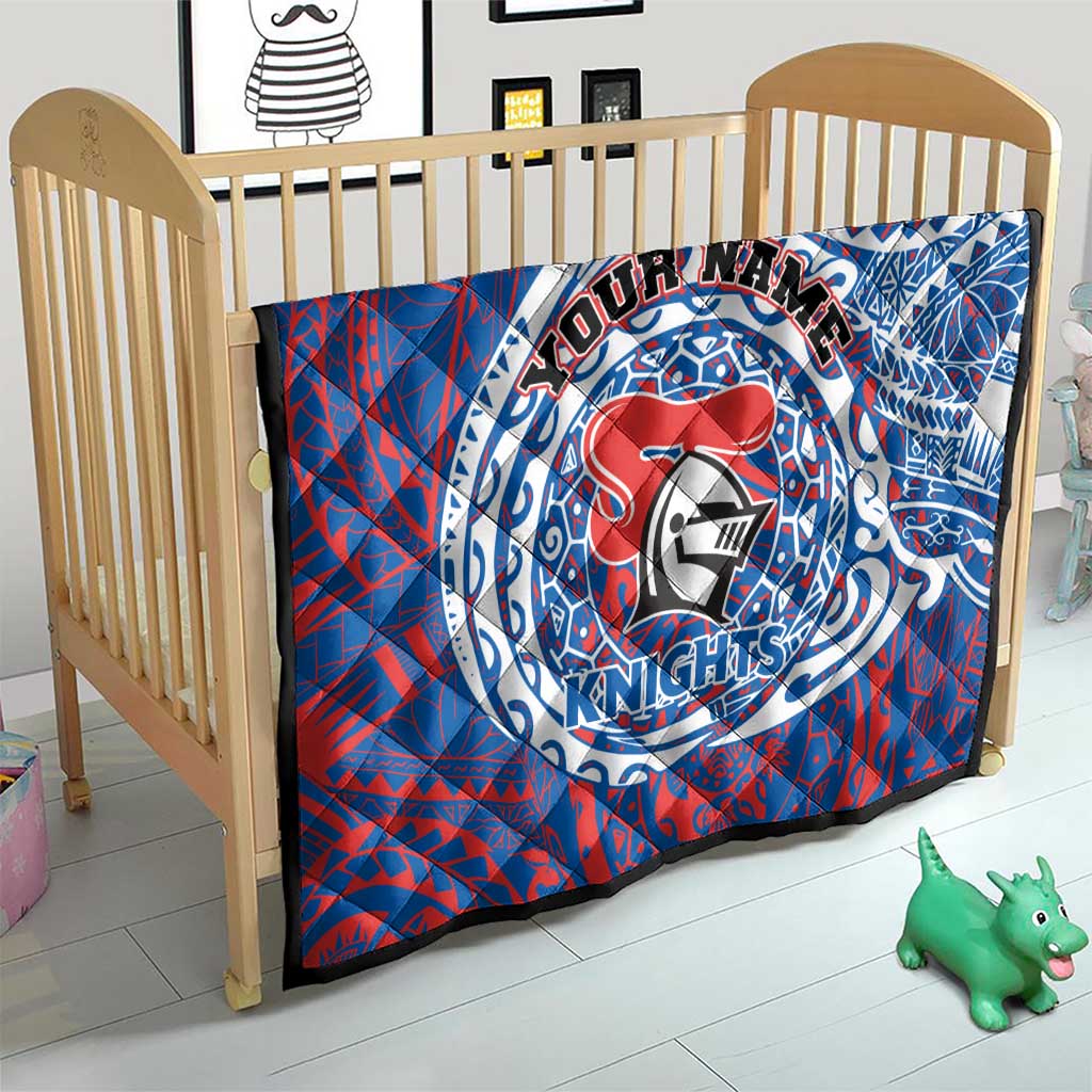 Personalized Newcastle Knights Quilt Polynesian Tribal Chest and Sleeve Tattoo