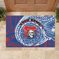 Personalized Newcastle Knights Rubber Doormat Polynesian Tribal Chest and Sleeve Tattoo