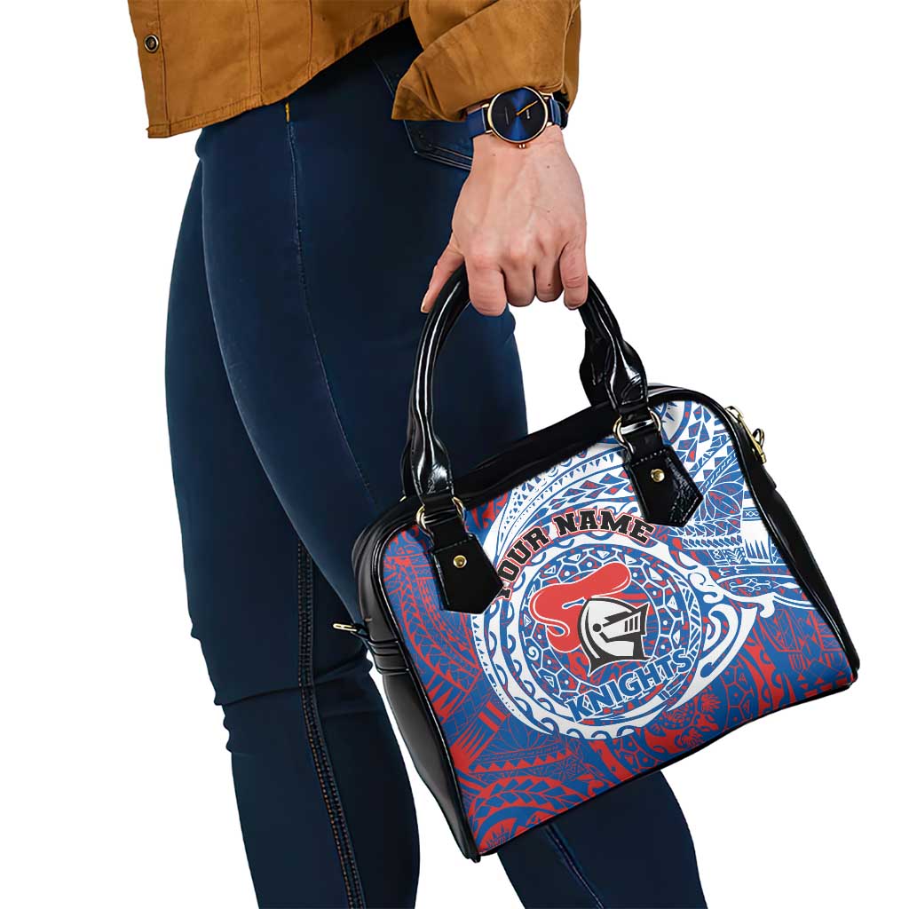 Personalized Newcastle Knights Shoulder Handbag Polynesian Tribal Chest and Sleeve Tattoo