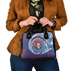 Personalized Newcastle Knights Shoulder Handbag Polynesian Tribal Chest and Sleeve Tattoo