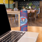 Personalized Newcastle Knights Skinny Tumbler Polynesian Tribal Chest and Sleeve Tattoo