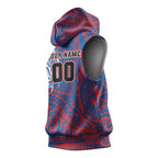 Personalized Newcastle Knights Sleeveless Hoodie Polynesian Tribal Chest and Sleeve Tattoo