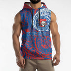 Personalized Newcastle Knights Sleeveless Hoodie Polynesian Tribal Chest and Sleeve Tattoo