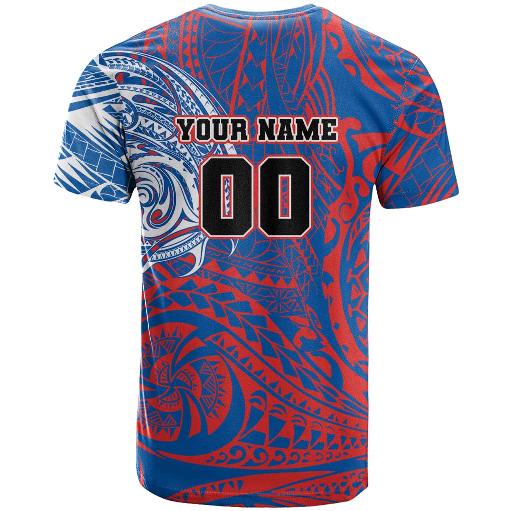 Personalized Newcastle Knights T Shirt Polynesian Tribal Chest and Sleeve Tattoo