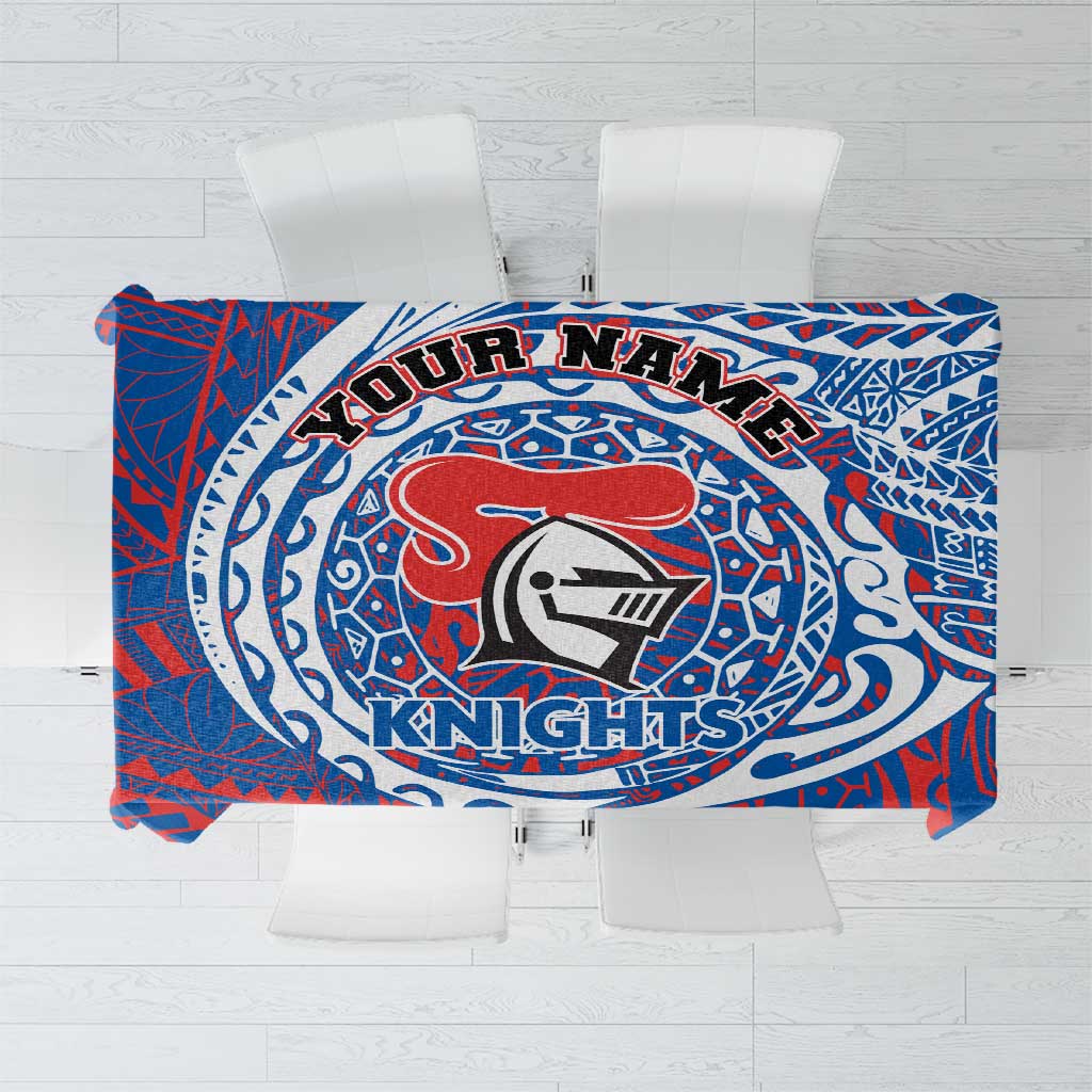 Personalized Newcastle Knights Tablecloth Polynesian Tribal Chest and Sleeve Tattoo