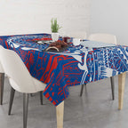 Personalized Newcastle Knights Tablecloth Polynesian Tribal Chest and Sleeve Tattoo