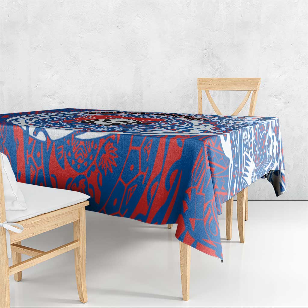 Personalized Newcastle Knights Tablecloth Polynesian Tribal Chest and Sleeve Tattoo