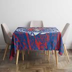 Personalized Newcastle Knights Tablecloth Polynesian Tribal Chest and Sleeve Tattoo