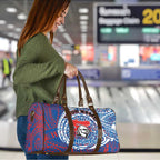 Personalized Newcastle Knights Travel Bag Polynesian Tribal Chest and Sleeve Tattoo