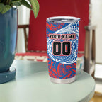 Personalized Newcastle Knights Tumbler Cup Polynesian Tribal Chest and Sleeve Tattoo