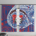 Personalized Newcastle Knights Window Curtain Polynesian Tribal Chest and Sleeve Tattoo