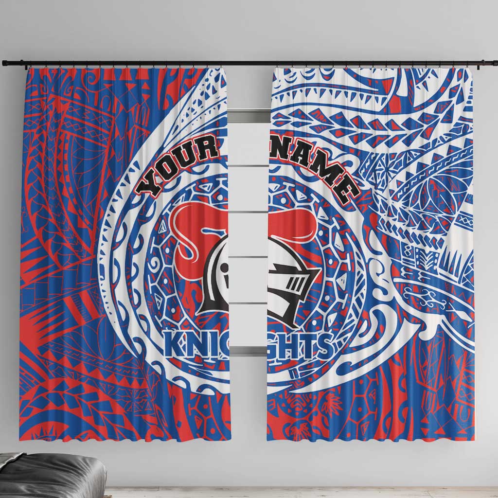 Personalized Newcastle Knights Window Curtain Polynesian Tribal Chest and Sleeve Tattoo