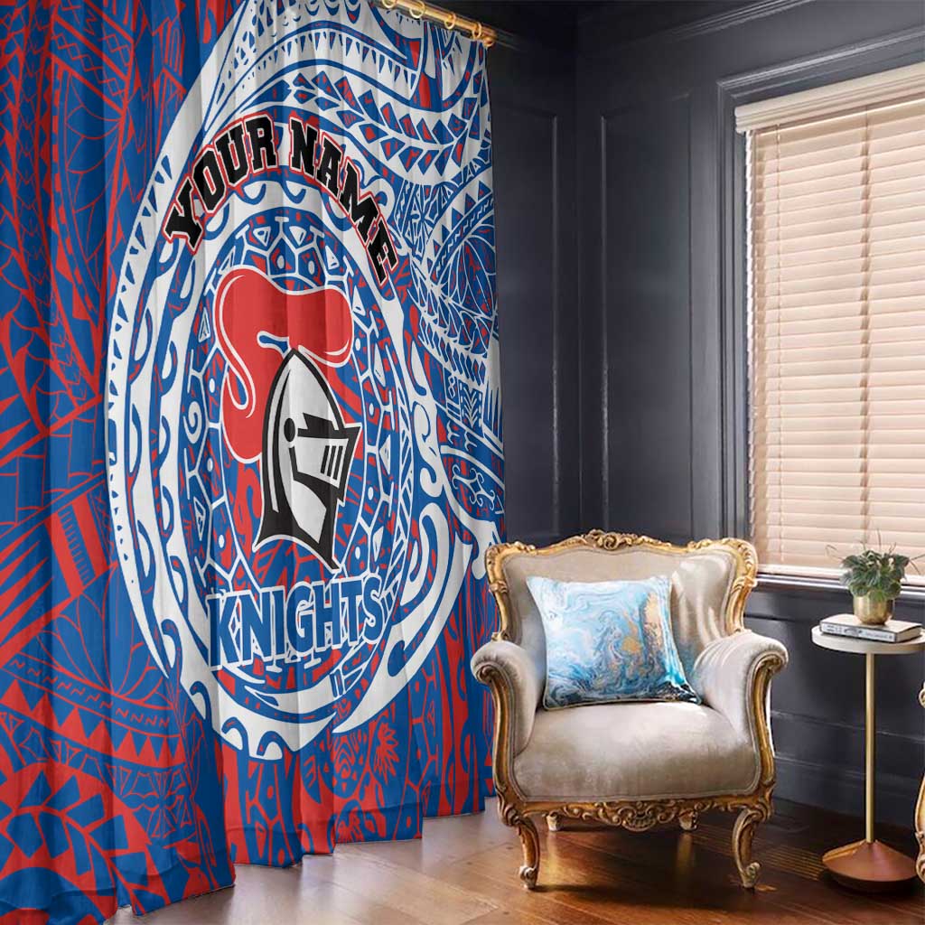 Personalized Newcastle Knights Window Curtain Polynesian Tribal Chest and Sleeve Tattoo