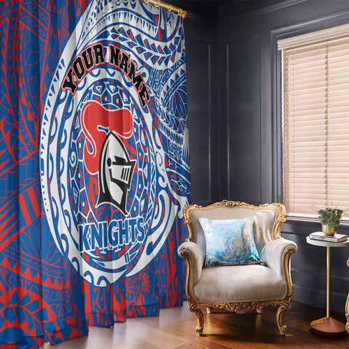 Personalized Newcastle Knights Window Curtain Polynesian Tribal Chest and Sleeve Tattoo