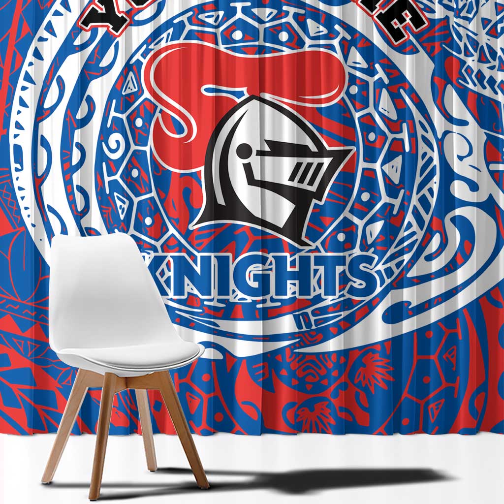 Personalized Newcastle Knights Window Curtain Polynesian Tribal Chest and Sleeve Tattoo