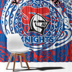 Personalized Newcastle Knights Window Curtain Polynesian Tribal Chest and Sleeve Tattoo