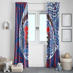 Personalized Newcastle Knights Window Curtain Polynesian Tribal Chest and Sleeve Tattoo