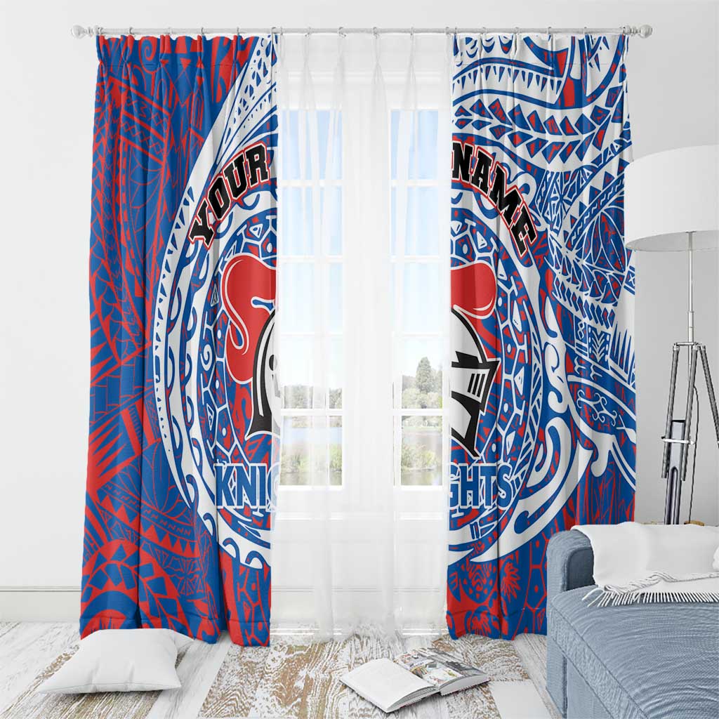 Personalized Newcastle Knights Window Curtain Polynesian Tribal Chest and Sleeve Tattoo