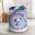 Personalized Western Bulldogs Polynesian Laundry Basket Tribal Chest and Sleeve Tattoo Heritage Warrior