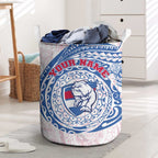 Personalized Western Bulldogs Polynesian Laundry Basket Tribal Chest and Sleeve Tattoo Heritage Warrior