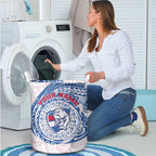 Personalized Western Bulldogs Polynesian Laundry Basket Tribal Chest and Sleeve Tattoo Heritage Warrior