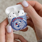 Personalized Western Bulldogs Polynesian AirPods Case Tribal Chest and Sleeve Tattoo Heritage Warrior