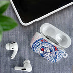 Personalized Western Bulldogs Polynesian AirPods Case Tribal Chest and Sleeve Tattoo Heritage Warrior
