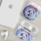 Personalized Western Bulldogs Polynesian AirPods Case Tribal Chest and Sleeve Tattoo Heritage Warrior