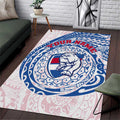 Personalized Western Bulldogs Polynesian Area Rug Tribal Chest and Sleeve Tattoo Heritage Warrior