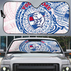Personalized Western Bulldogs Polynesian Auto Sun Shade Tribal Chest and Sleeve Tattoo Heritage Warrior