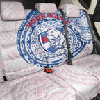 Personalized Western Bulldogs Polynesian Back Car Seat Cover Tribal Chest and Sleeve Tattoo Heritage Warrior