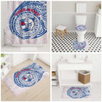 Personalized Western Bulldogs Polynesian Bathroom Set Tribal Chest and Sleeve Tattoo Heritage Warrior