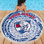 Personalized Western Bulldogs Polynesian Beach Blanket Tribal Chest and Sleeve Tattoo Heritage Warrior