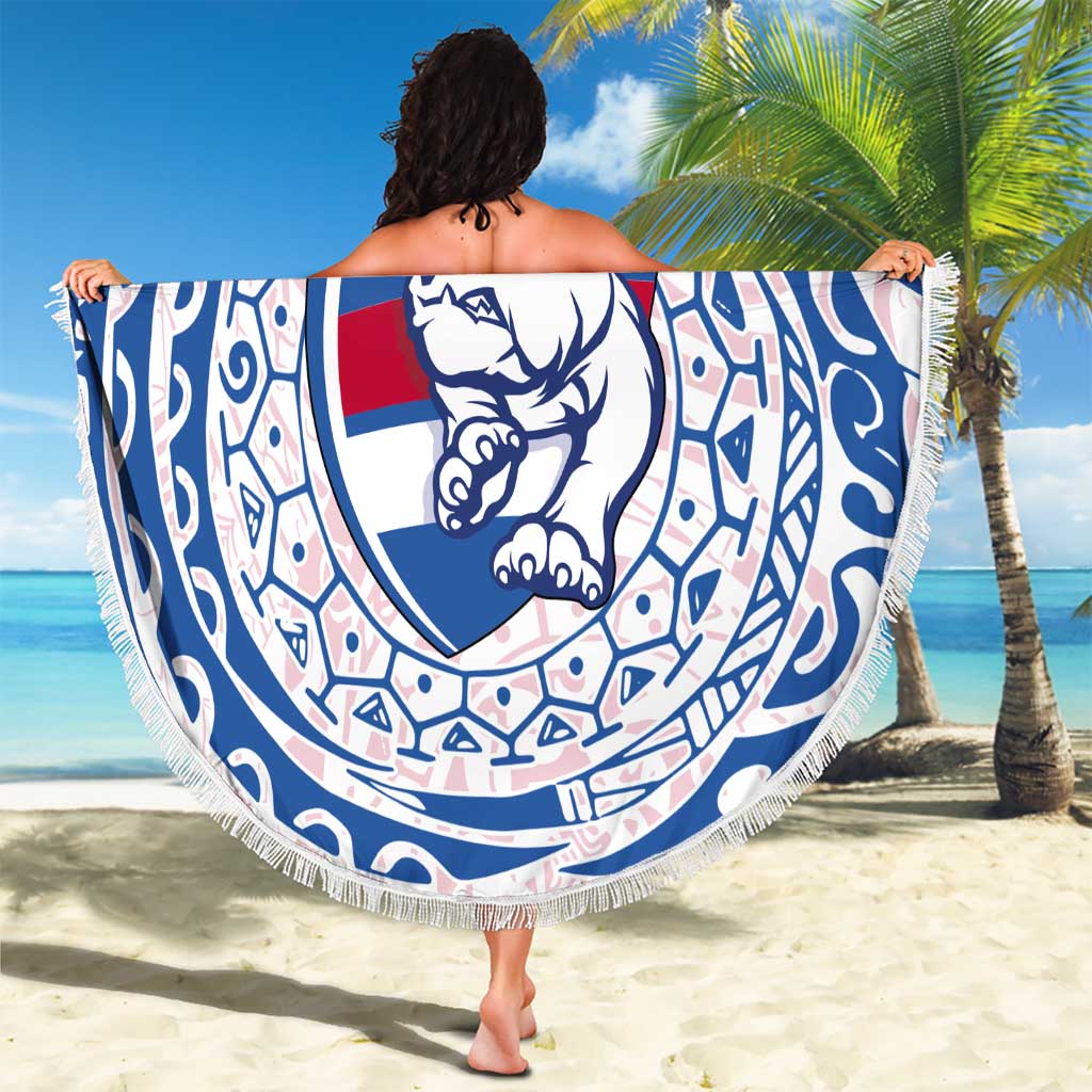 Personalized Western Bulldogs Polynesian Beach Blanket Tribal Chest and Sleeve Tattoo Heritage Warrior