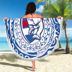 Personalized Western Bulldogs Polynesian Beach Blanket Tribal Chest and Sleeve Tattoo Heritage Warrior