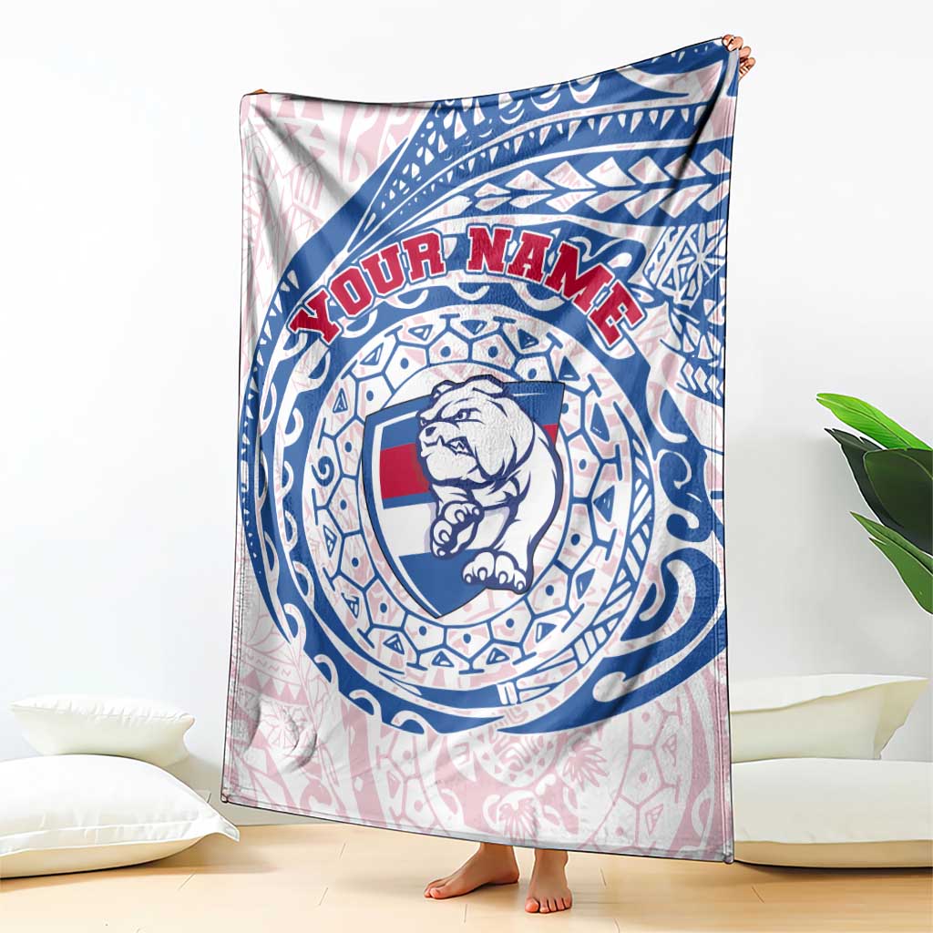 Personalized Western Bulldogs Polynesian Blanket Tribal Chest and Sleeve Tattoo Heritage Warrior