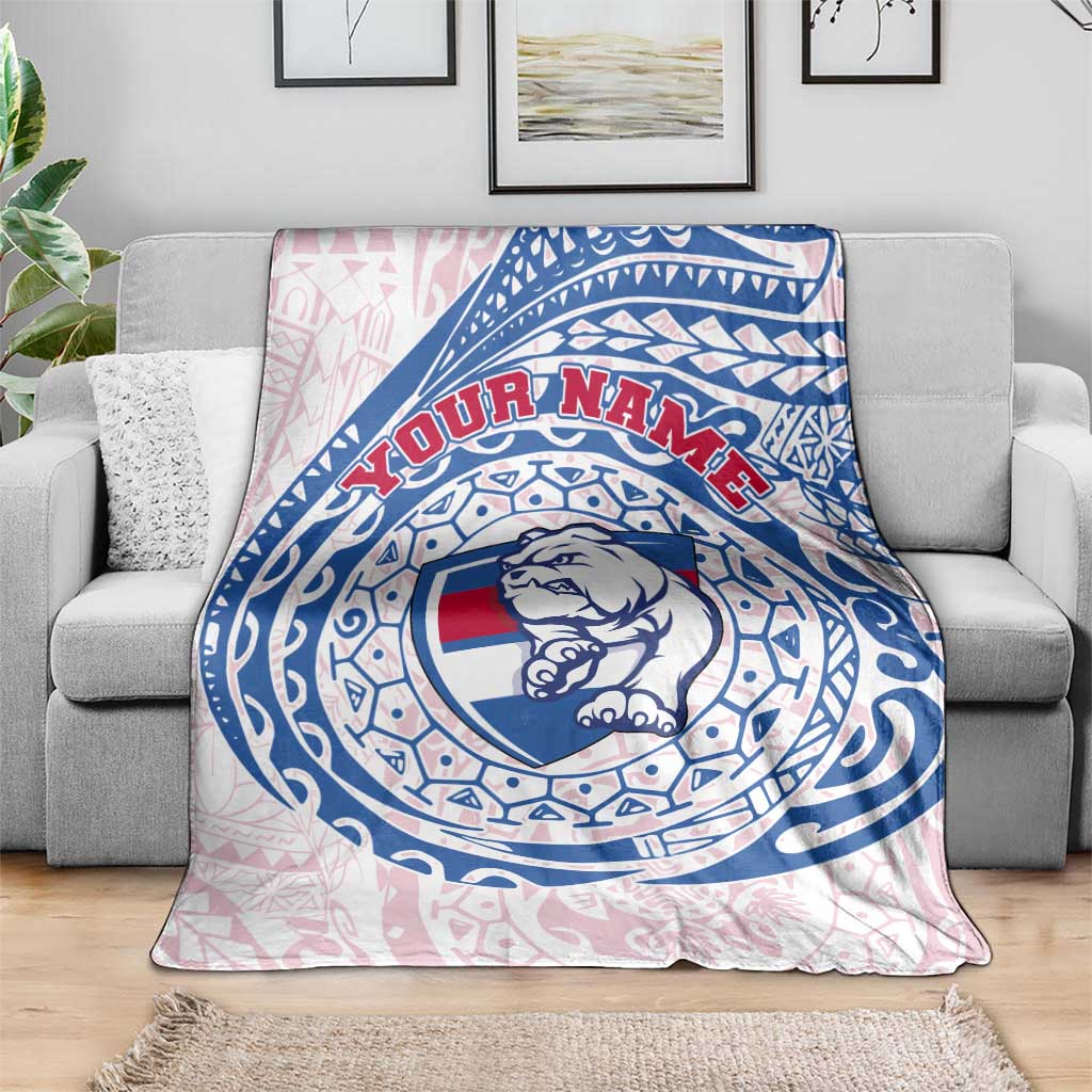 Personalized Western Bulldogs Polynesian Blanket Tribal Chest and Sleeve Tattoo Heritage Warrior
