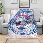 Personalized Western Bulldogs Polynesian Blanket Tribal Chest and Sleeve Tattoo Heritage Warrior