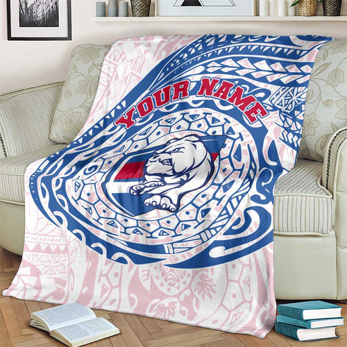 Personalized Western Bulldogs Polynesian Blanket Tribal Chest and Sleeve Tattoo Heritage Warrior