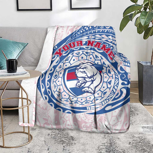 Personalized Western Bulldogs Polynesian Blanket Tribal Chest and Sleeve Tattoo Heritage Warrior