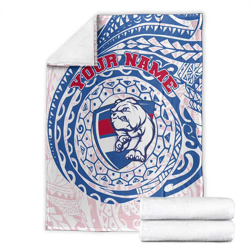 Personalized Western Bulldogs Polynesian Blanket Tribal Chest and Sleeve Tattoo Heritage Warrior