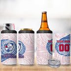 Personalized Western Bulldogs Polynesian 4 in 1 Can Cooler Tumbler Tribal Chest and Sleeve Tattoo Heritage Warrior