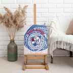Personalized Western Bulldogs Polynesian Canvas Wall Art Tribal Chest and Sleeve Tattoo Heritage Warrior