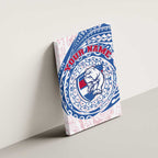 Personalized Western Bulldogs Polynesian Canvas Wall Art Tribal Chest and Sleeve Tattoo Heritage Warrior