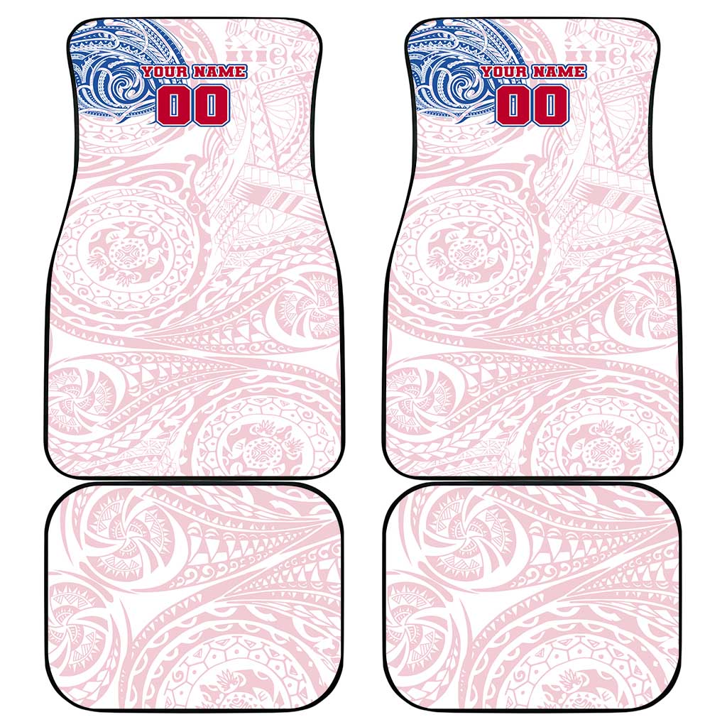 Personalized Western Bulldogs Polynesian Car Mats Tribal Chest and Sleeve Tattoo Heritage Warrior