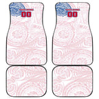 Personalized Western Bulldogs Polynesian Car Mats Tribal Chest and Sleeve Tattoo Heritage Warrior