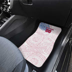 Personalized Western Bulldogs Polynesian Car Mats Tribal Chest and Sleeve Tattoo Heritage Warrior