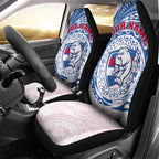 Personalized Western Bulldogs Polynesian Car Seat Cover Tribal Chest and Sleeve Tattoo Heritage Warrior
