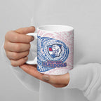 Personalized Western Bulldogs Polynesian Ceramic Mug Tribal Chest and Sleeve Tattoo Heritage Warrior